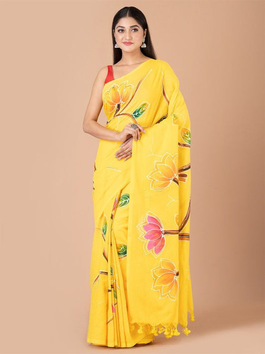 Floral Pure Cotton Saree