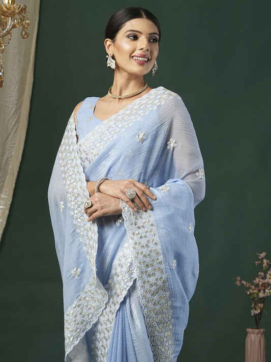 Embellished Sequinned Saree