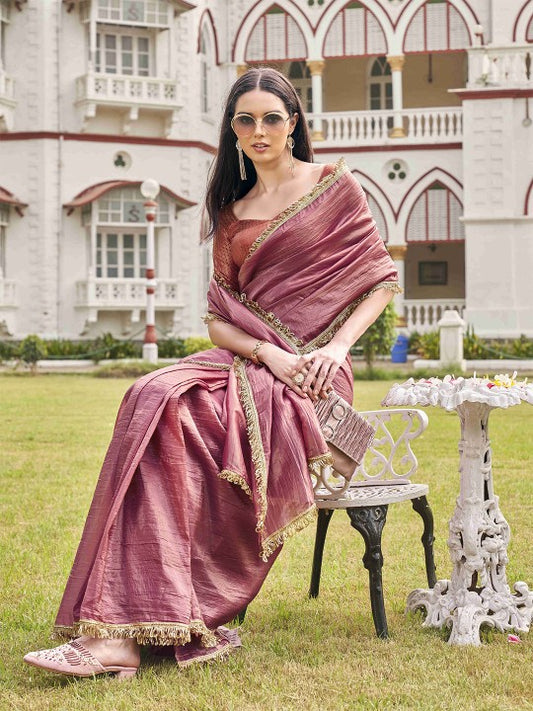 Sequinned Organza Saree