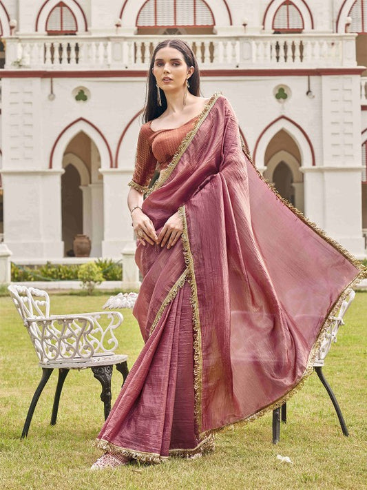 Sequinned Organza Saree