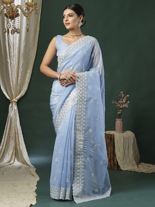 Embellished Sequinned Saree