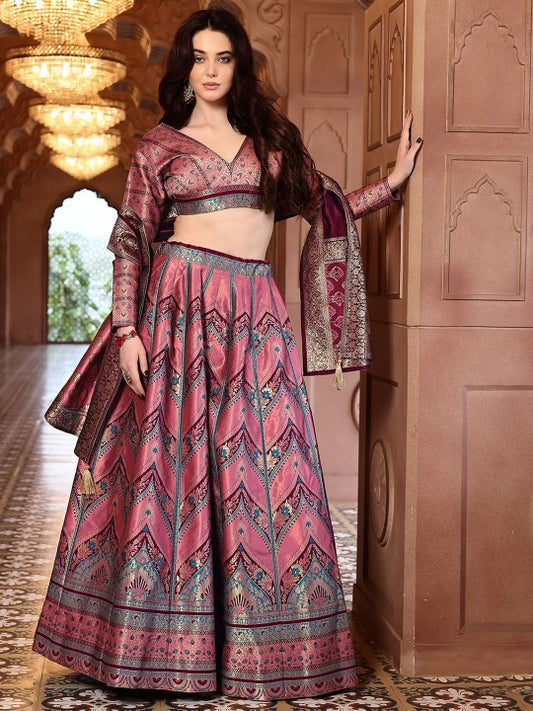 Ready to Wear Lehenga & Unstitched Blouse With Dupatta