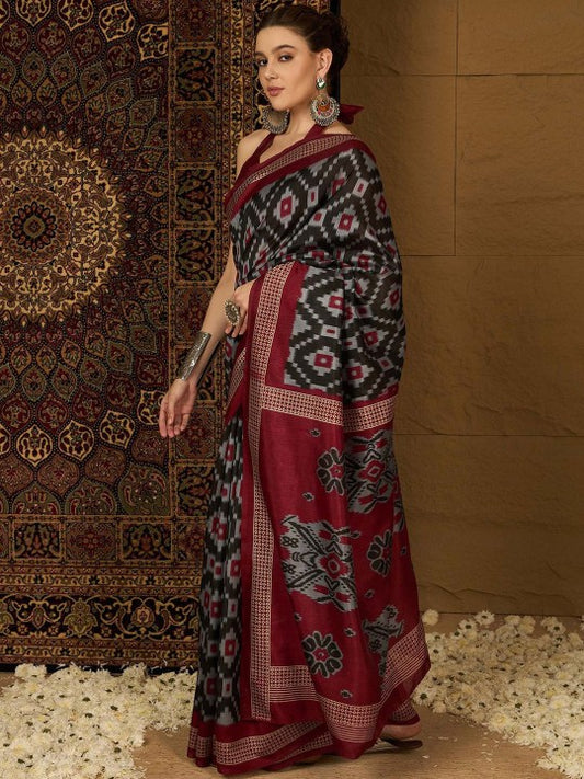 Silk Blend Ikat Sarees