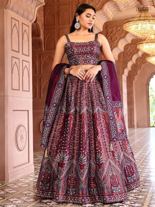 Ready to Wear Lehenga & Unstitched Blouse With Dupatta