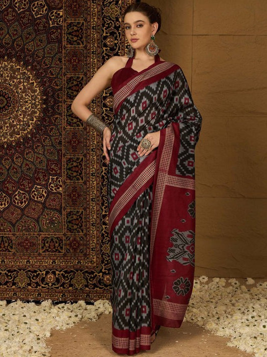 Silk Blend Ikat Sarees