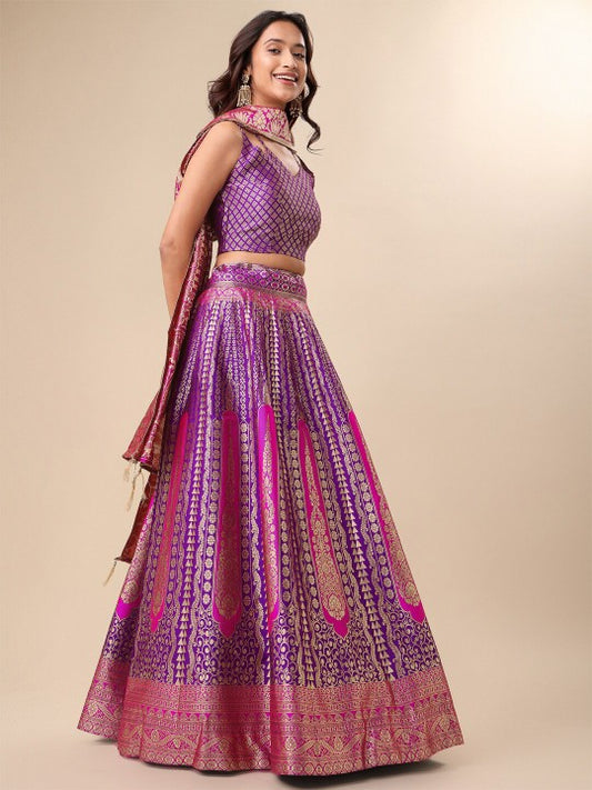 Ready to Wear Lehenga & Unstitched Blouse With Dupatta