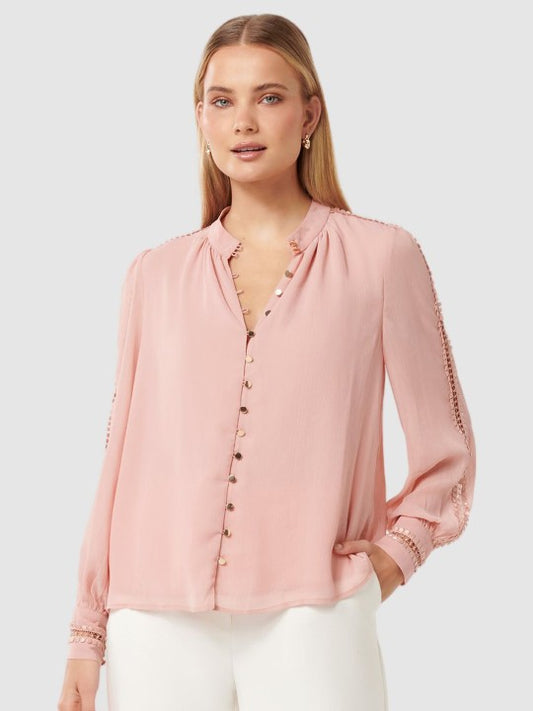 Women Bishop Sleeves Blouson Top