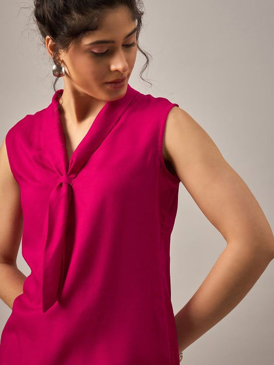 Front Tie Sleeveless Top