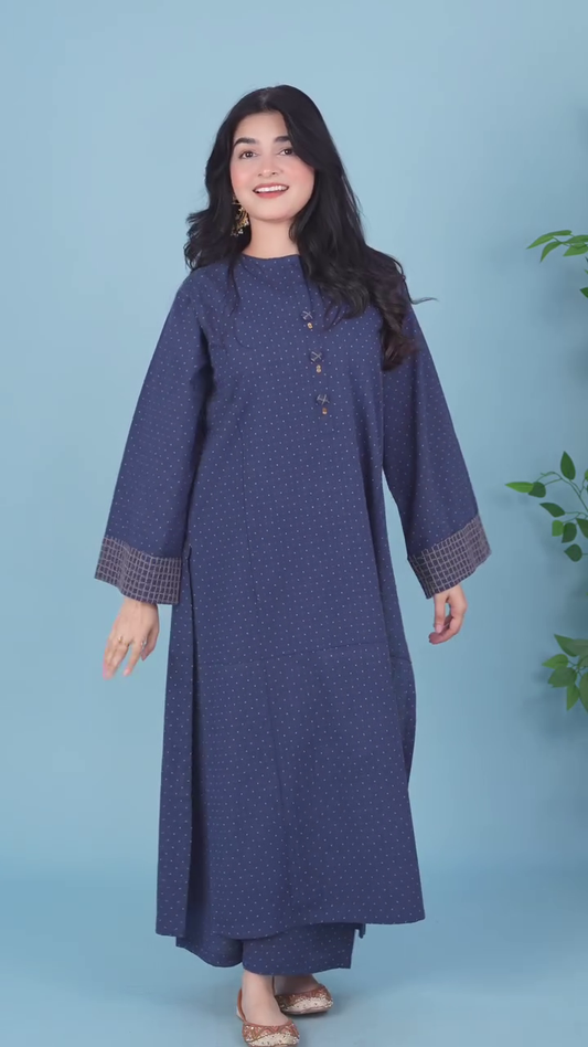 2pc Stitched Kurta Set For Women