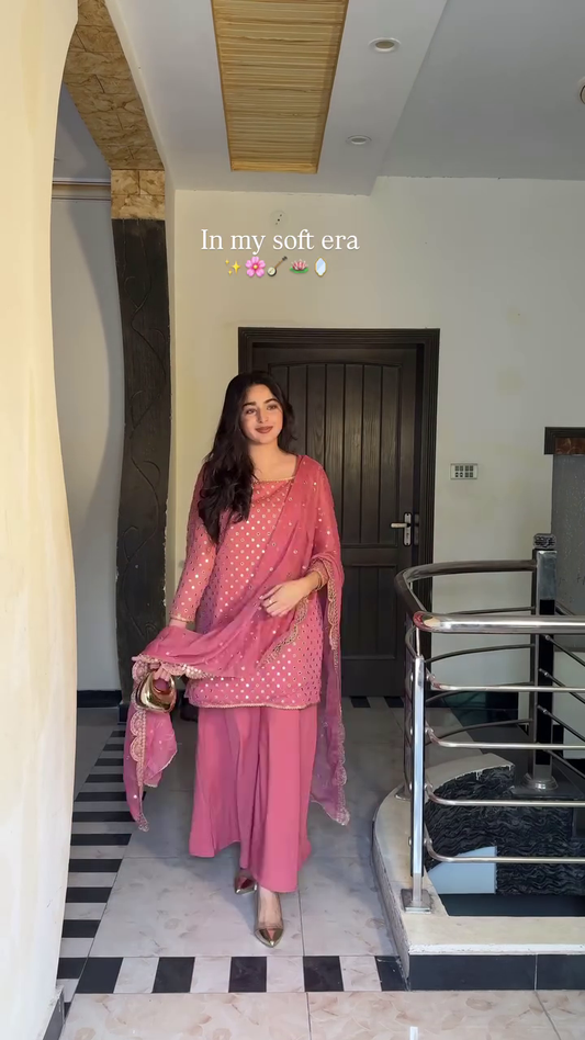 Fancy Chinon Fabric Kurti Bottom Set