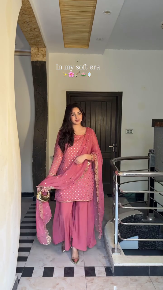 Fancy Chinon Fabric Kurti Bottom Set