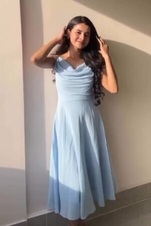 Light Blue Midi Dress