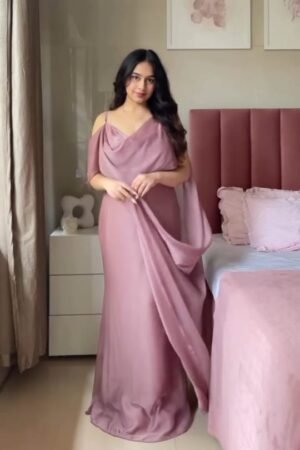 Elegant Draped Evening Gown